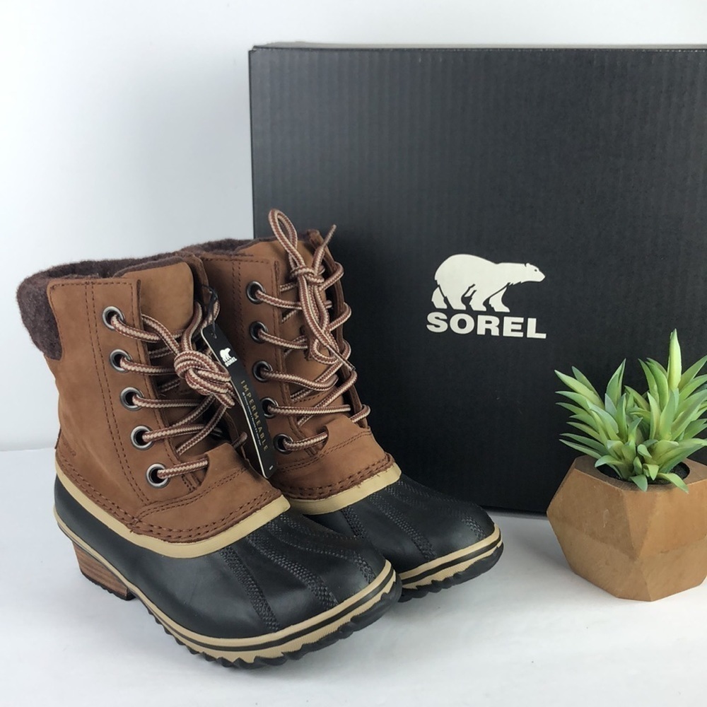 NEW Sorel Slimpack 2 Lace Up Ankle Boots Booties 5